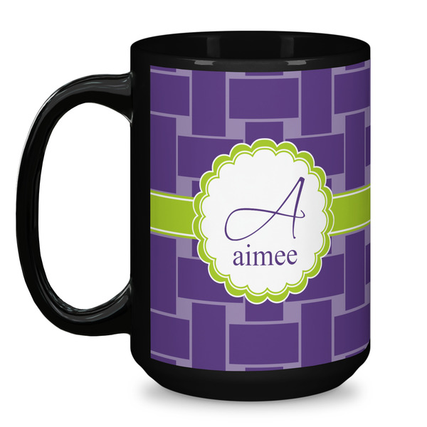 Waffle Weave Coffee Mug - 15 oz - Black