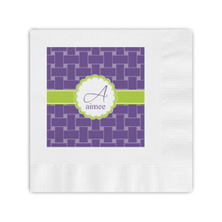 Waffle Weave Coined Cocktail Napkins (Personalized)