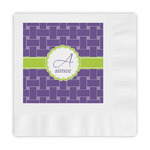 Waffle Weave Embossed Decorative Napkins (Personalized)