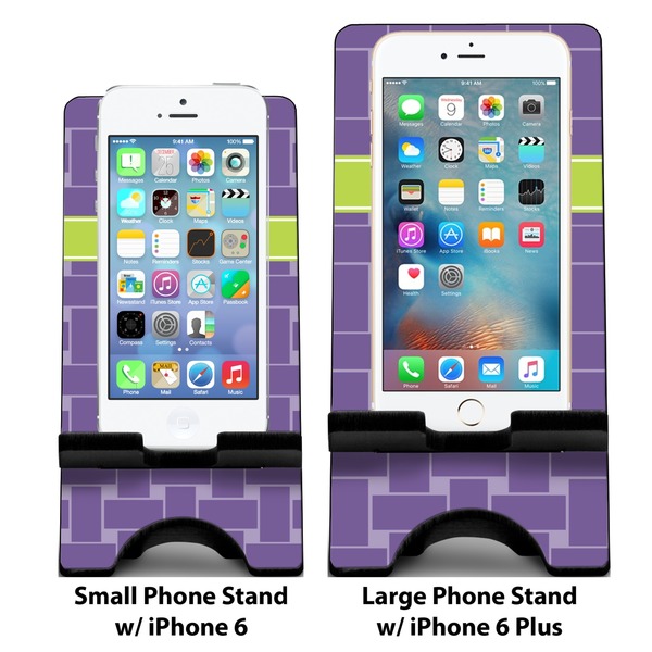 Waffle Weave Compare Phone Stand Sizes - with iPhones