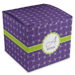 Waffle Weave Cube Favor Gift Boxes (Personalized)