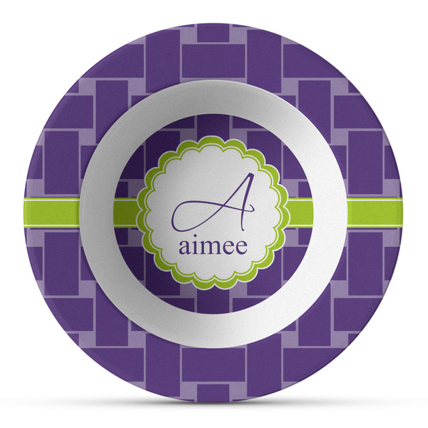 Custom Waffle Weave Plastic Bowl - Microwave Safe - Composite Polymer (Personalized)