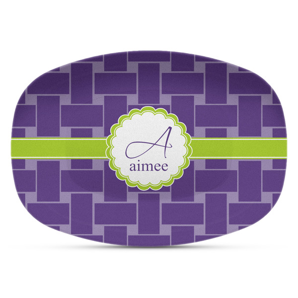 Custom Waffle Weave Plastic Platter - Microwave & Oven Safe Composite Polymer (Personalized)