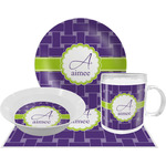 Waffle Weave Dinner Set - Single 4 Pc Setting w/ Name and Initial