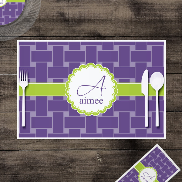 Waffle Weave Disposable Paper Placemat - In Context