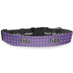 Waffle Weave Deluxe Dog Collar - Medium (11.5" to 17.5") (Personalized)