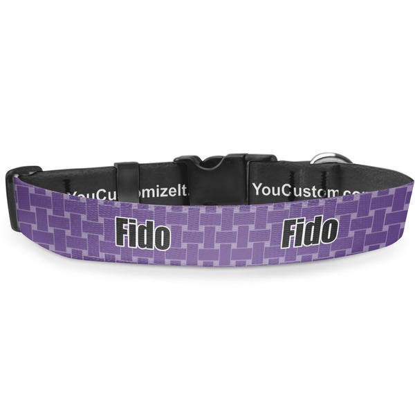 Custom Waffle Weave Deluxe Dog Collar - Medium (11.5" to 17.5") (Personalized)