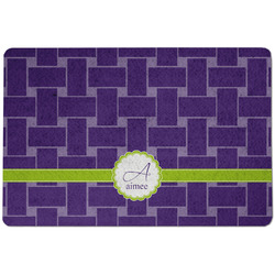 Waffle Weave Dog Food Mat w/ Name and Initial