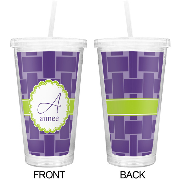 Waffle Weave Double Wall Tumbler with Straw - Approval