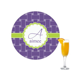 Waffle Weave Printed Drink Topper - 2.15" (Personalized)