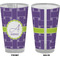 Waffle Weave Pint Glass - Full Color - Front & Back Views
