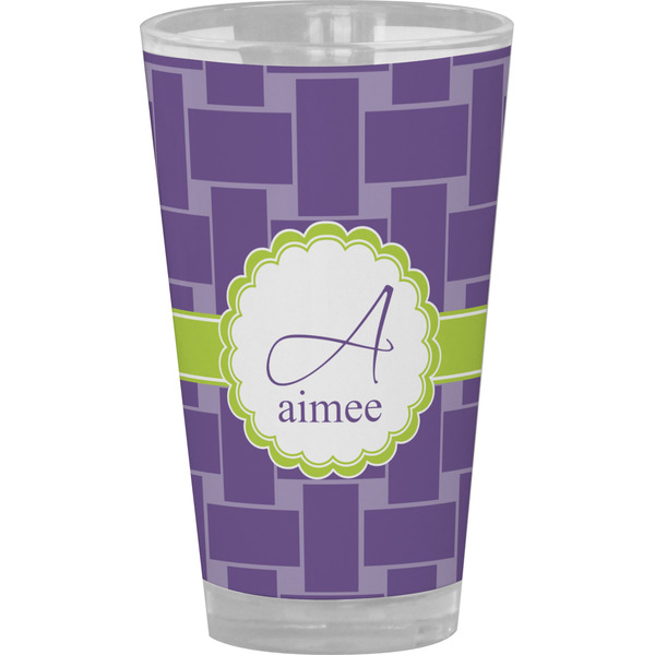 Custom Waffle Weave Pint Glass - Full Color (Personalized)