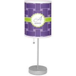 Waffle Weave 7" Drum Lamp with Shade (Personalized)