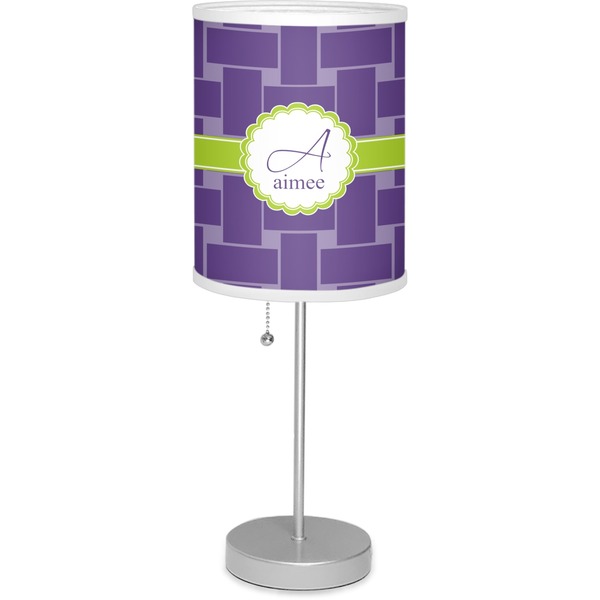 Custom Waffle Weave 7" Drum Lamp with Shade Linen (Personalized)