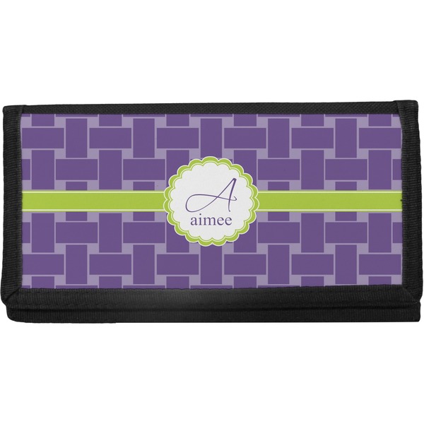 Custom Waffle Weave Canvas Checkbook Cover (Personalized)