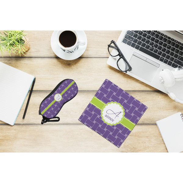 Waffle Weave Eyeglass Case and Cloth Set - LIFESTYLE