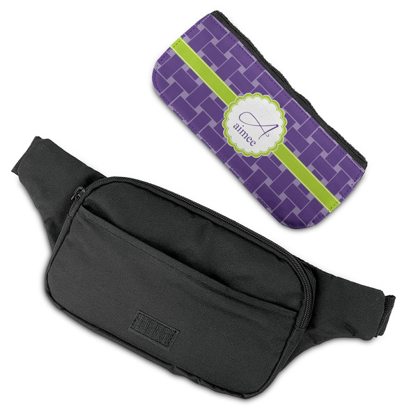 Waffle Weave Fanny Packs - FLAT (flap off)