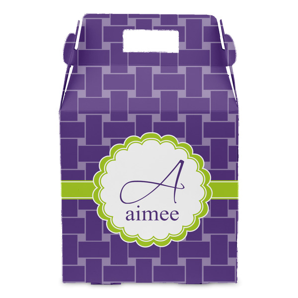 Waffle Weave Gable Favor Box - Front