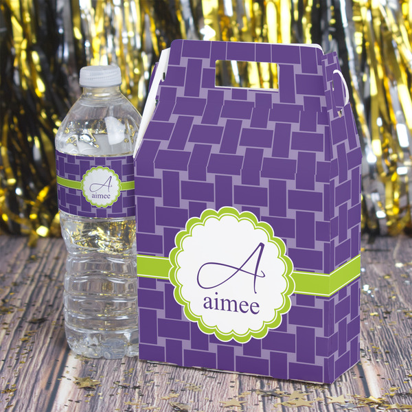 Waffle Weave Gable Favor Box - In Context