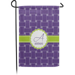 Waffle Weave Small Garden Flag - Single Sided w/ Name and Initial