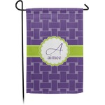 Waffle Weave Small Garden Flag - Double Sided w/ Name and Initial