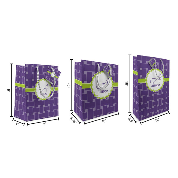 Waffle Weave Gift Bags - All Sizes - Dimensions