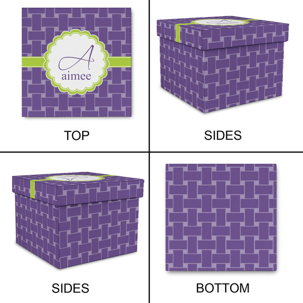 Waffle Weave Gift Boxes with Lid - Canvas Wrapped - Large - Approval