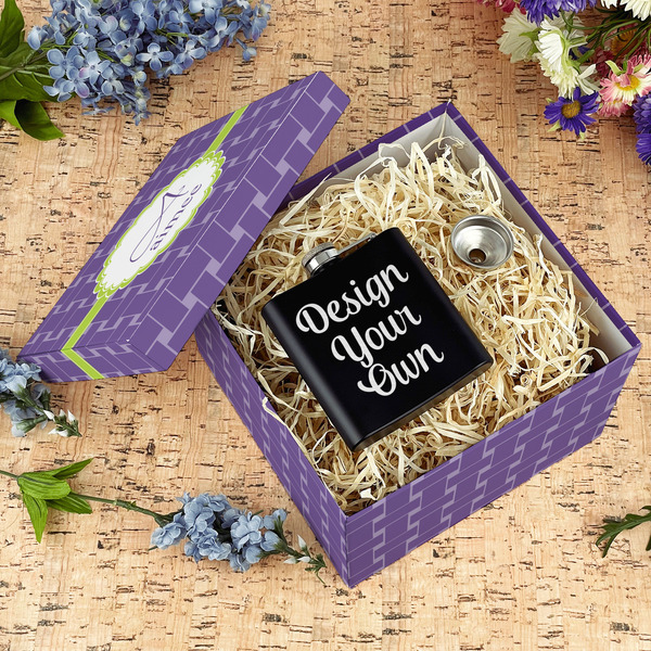 Waffle Weave Gift Boxes with Lid - Canvas Wrapped - Large - In Context