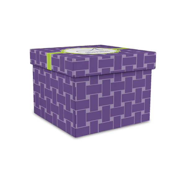 Custom Waffle Weave Gift Box with Lid - Canvas Wrapped - Small (Personalized)