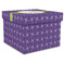 Waffle Weave Gift Boxes with Lid - Canvas Wrapped - XX-Large - Front/Main