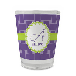 Waffle Weave Glass Shot Glass - 1.5 oz - Set of 4 (Personalized)