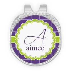 Waffle Weave Golf Ball Marker - Hat Clip - Silver