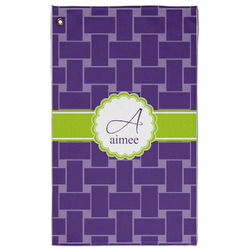 Waffle Weave Golf Towel - Poly-Cotton Blend w/ Name and Initial