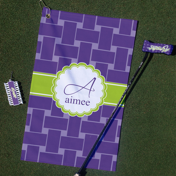 Custom Waffle Weave Golf Towel Gift Set (Personalized)