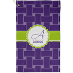 Waffle Weave Golf Towel - Poly-Cotton Blend - Small w/ Name and Initial