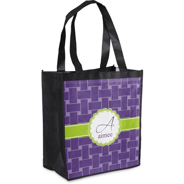 Custom Waffle Weave Grocery Bag (Personalized)