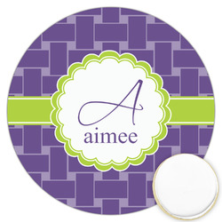 Waffle Weave Printed Cookie Topper - 3.25" (Personalized)