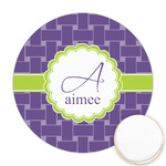 Waffle Weave Printed Cookie Topper - 2.5" (Personalized)