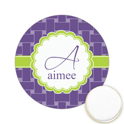 Waffle Weave Printed Cookie Topper - 2.15" (Personalized)