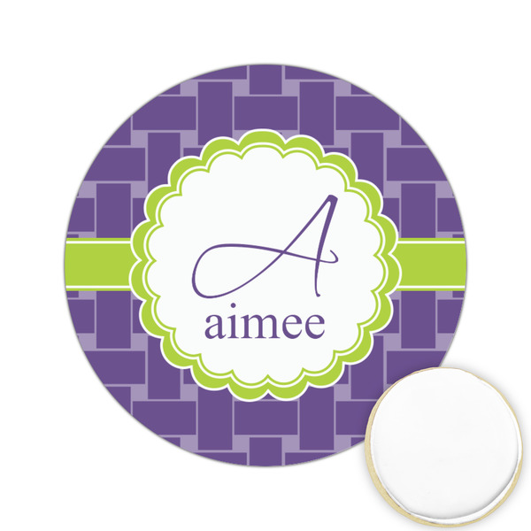 Custom Waffle Weave Printed Cookie Topper - 2.15" (Personalized)