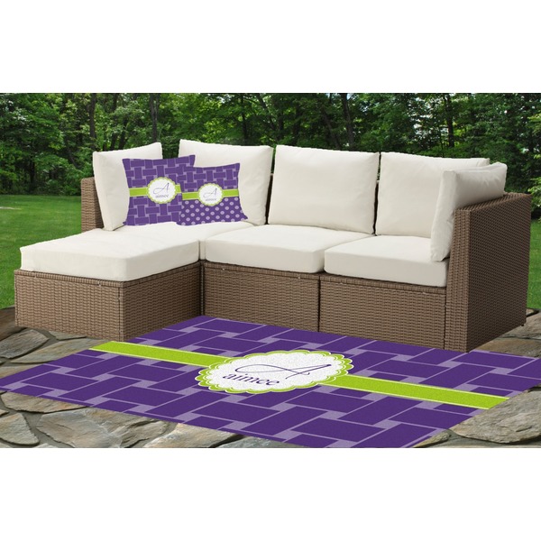 Waffle Weave Outdoor Mat & Cushions