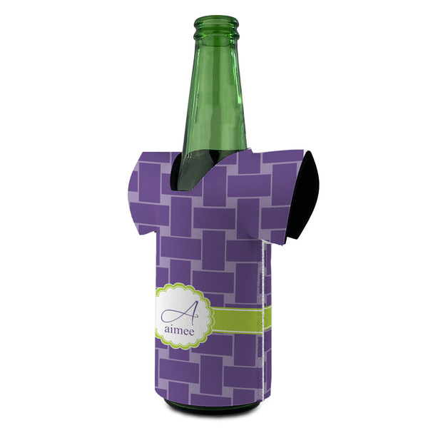 Waffle Weave Jersey Bottle Cooler - ANGLE (on bottle)
