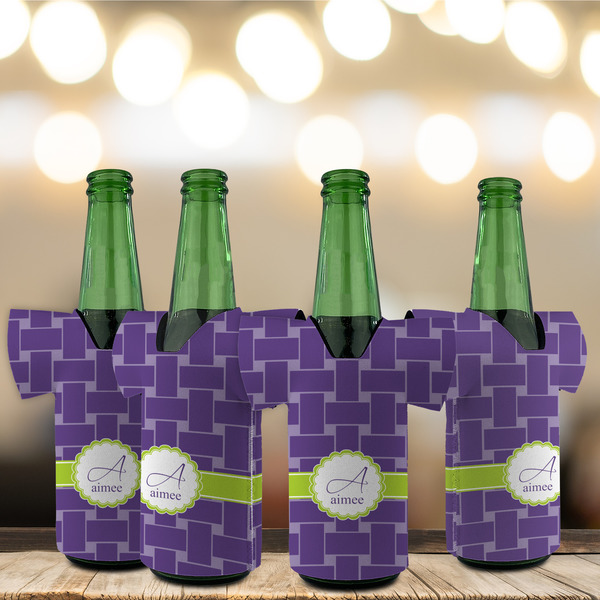 Waffle Weave Jersey Bottle Cooler - Set of 4 - LIFESTYLE