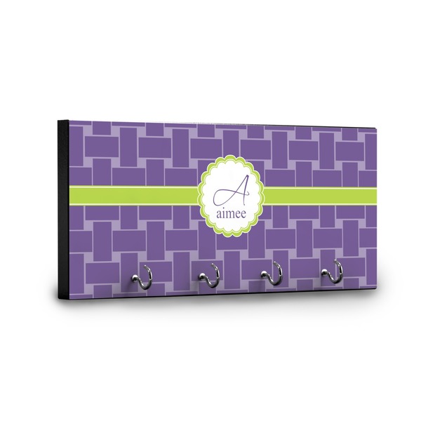 Waffle Weave Key Hanger - Front View with Hooks