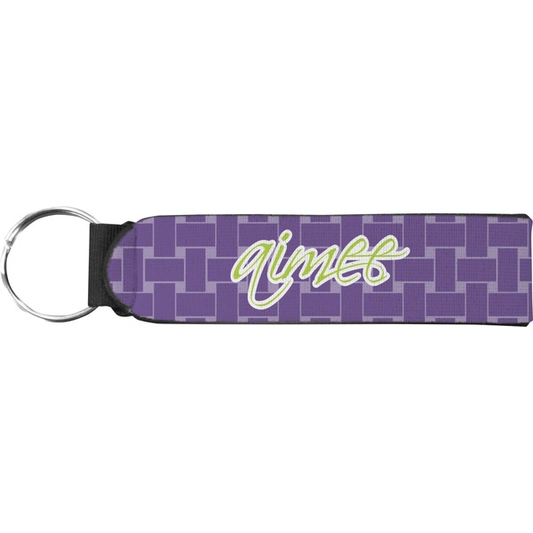 Custom Waffle Weave Neoprene Keychain Fob (Personalized)