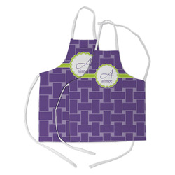 Waffle Weave Kid's Apron w/ Name and Initial