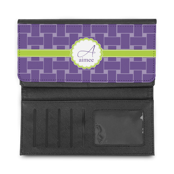 Waffle Weave Ladies Wallet - Half Way Open