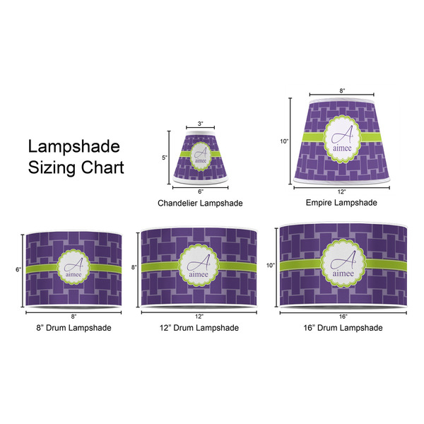Waffle Weave Lampshade Sizing Chart