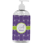 Waffle Weave Plastic Soap / Lotion Dispenser (16 oz - Large - White) (Personalized)
