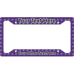 Waffle Weave License Plate Frame - Style A (Personalized)